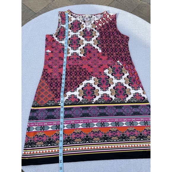 Haani Sleeveless Multi Pattern Stretchy Mini Dress Size PXL - Picture 9 of 10